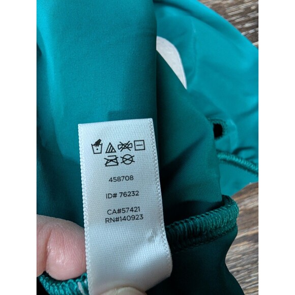 LOFT Green Perforated Halter One Piece Swimsuit Size 8 - Picture 9 of 11